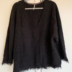 Brown Free People Oversized Sweater